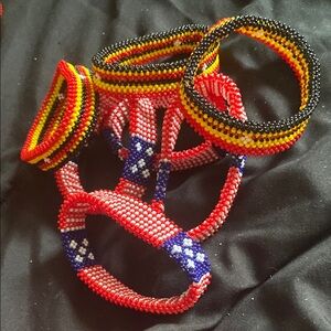 Hand Crafted Beaded Bracelets - Multicolor